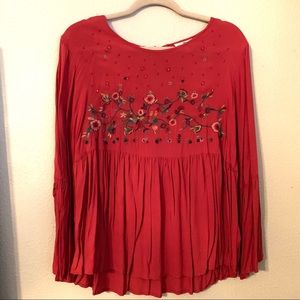 Embroidered Floral Blouse